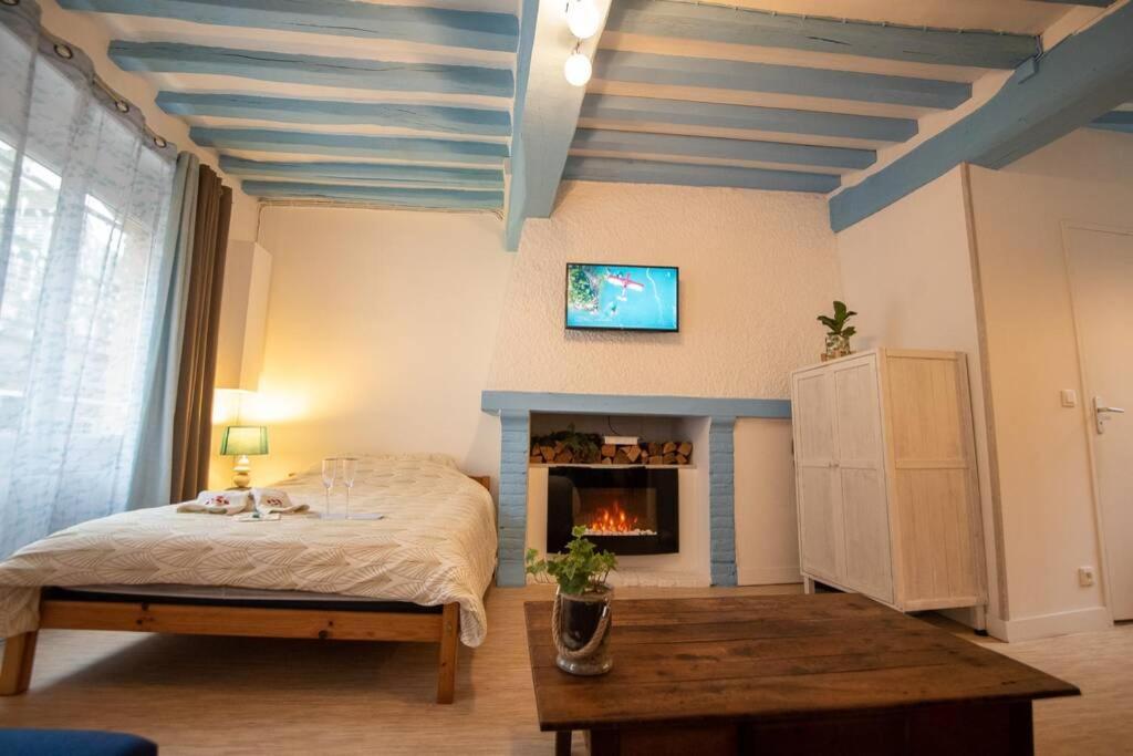 Blue Appartment With A Fireplace Dieppe Dış mekan fotoğraf